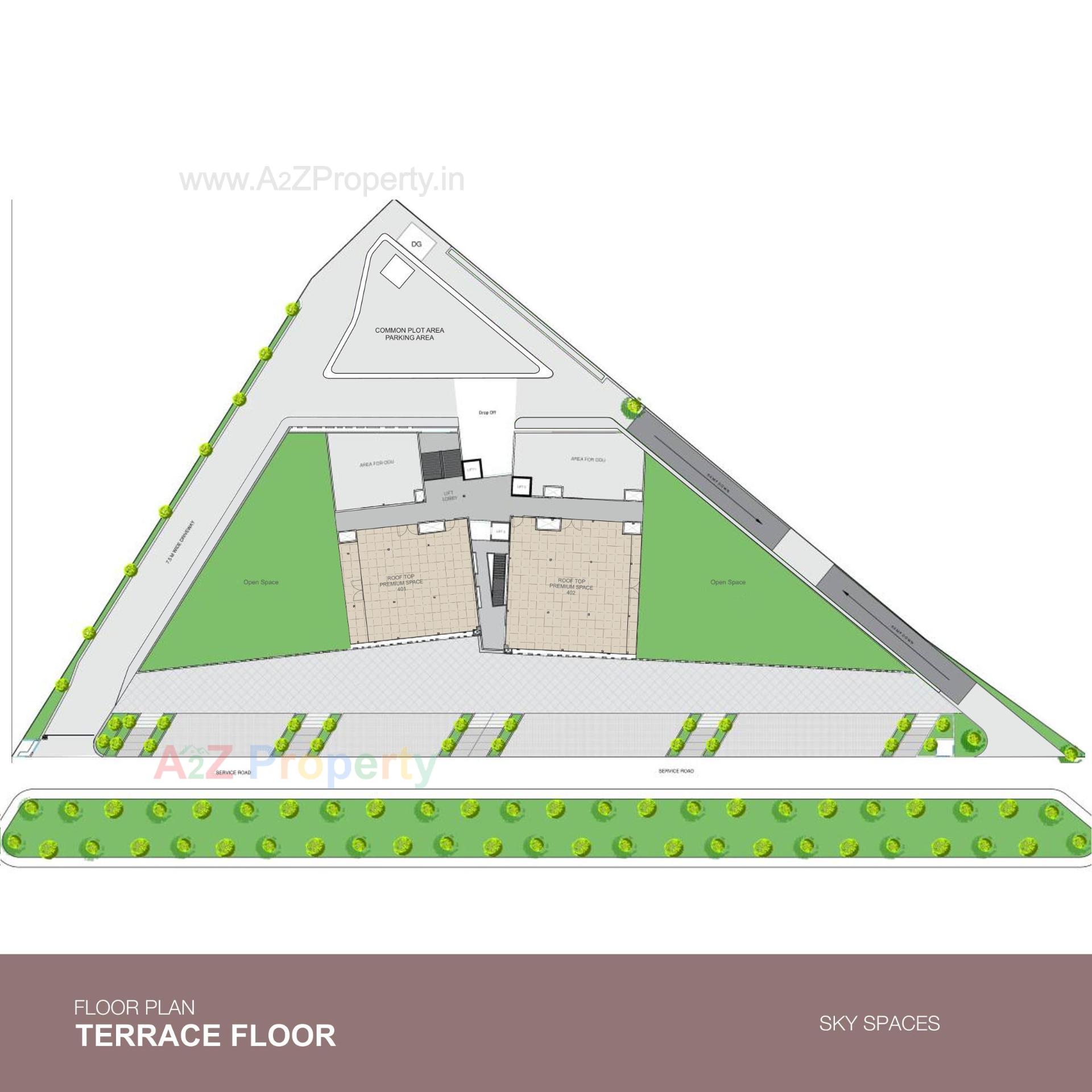Layout of real estate project Suryan Monolith located at Sargasan, Gandhinagar, Gujarat