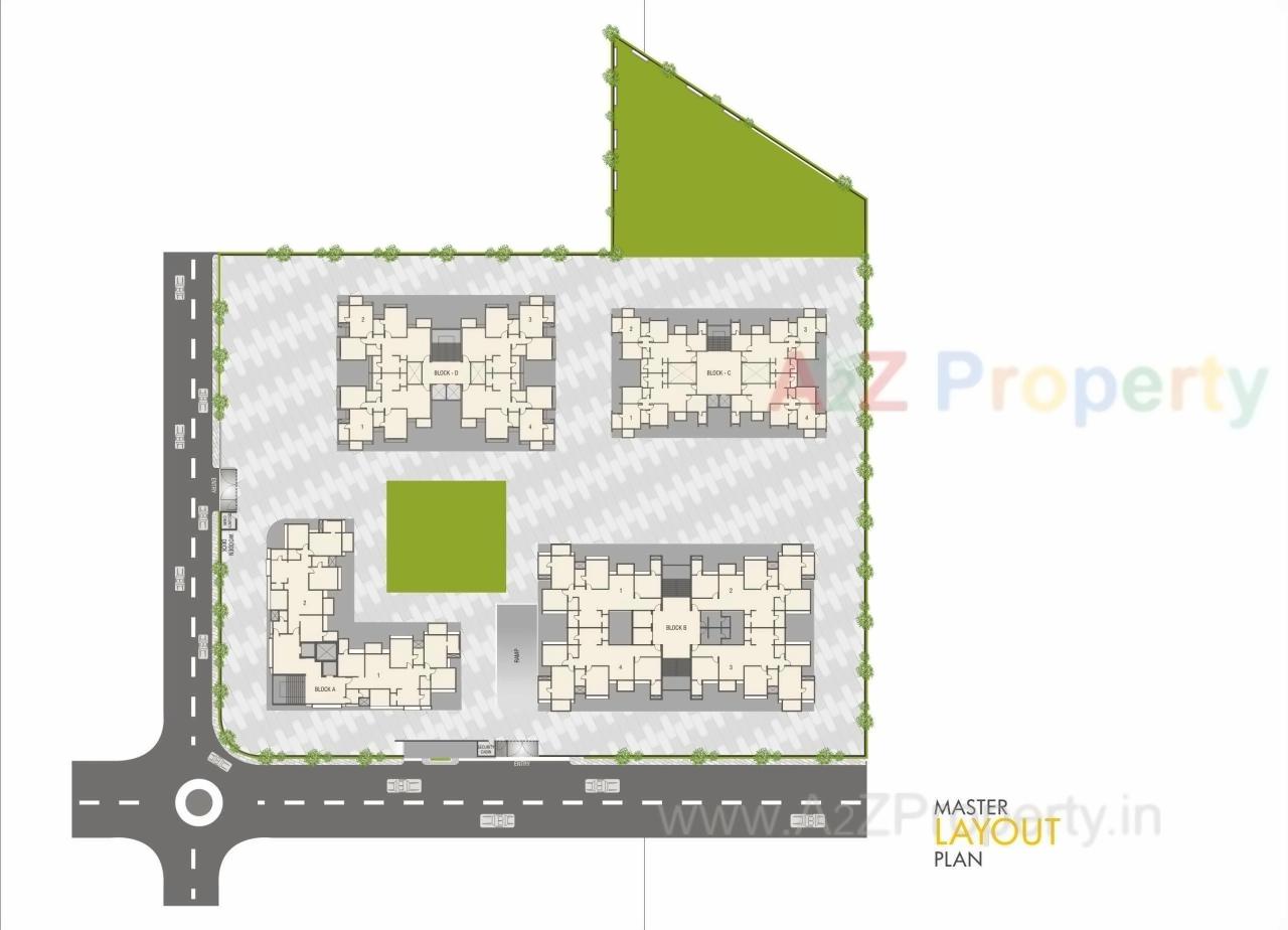 Layout of real estate project Swagat Agacia located at Sargasan, Gandhinagar, Gujarat