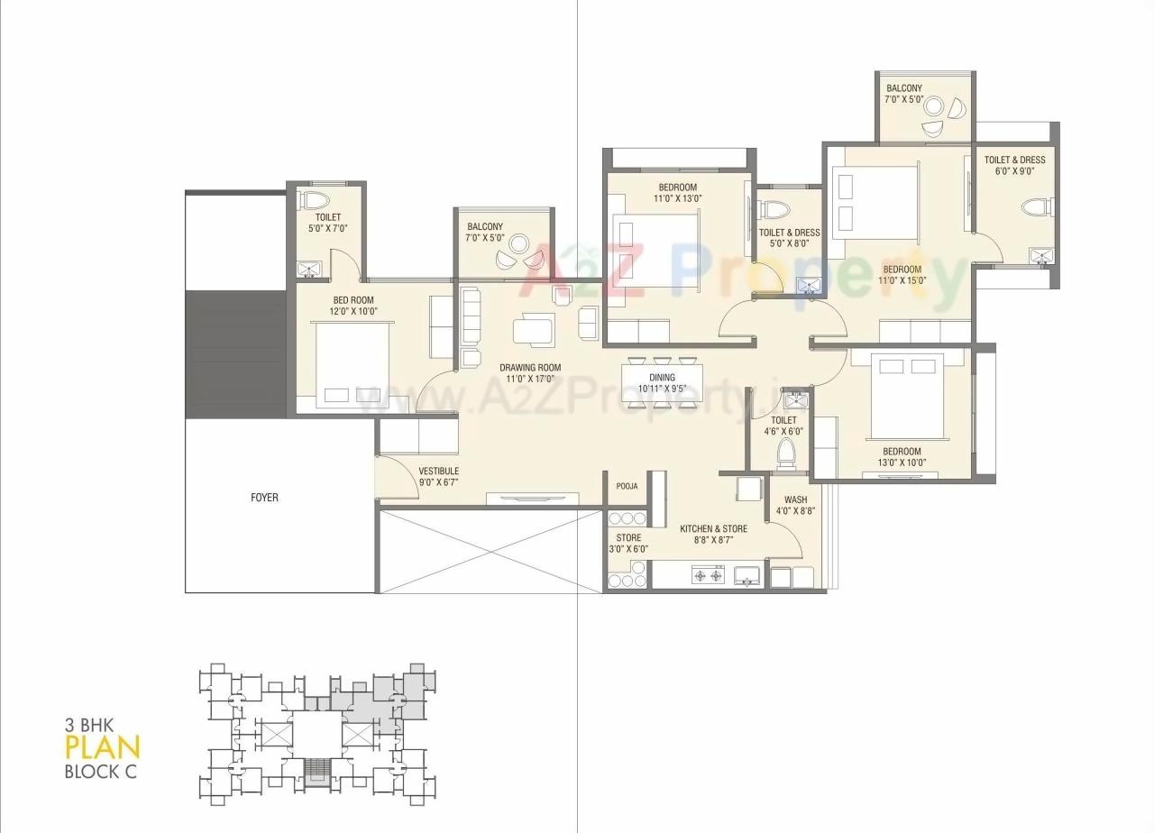 Layout of real estate project Swagat Agacia located at Sargasan, Gandhinagar, Gujarat