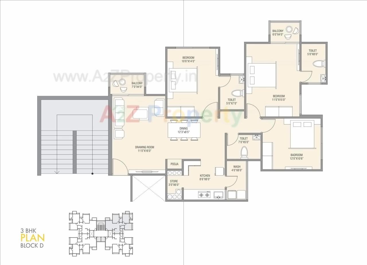 Layout of real estate project Swagat Agacia located at Sargasan, Gandhinagar, Gujarat
