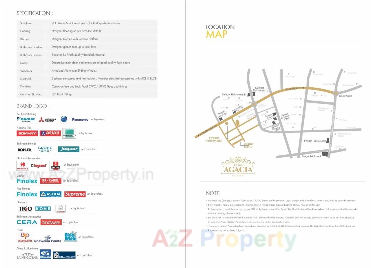  of real estate project Swagat Agacia located at Sargasan, Gandhinagar, Gujarat