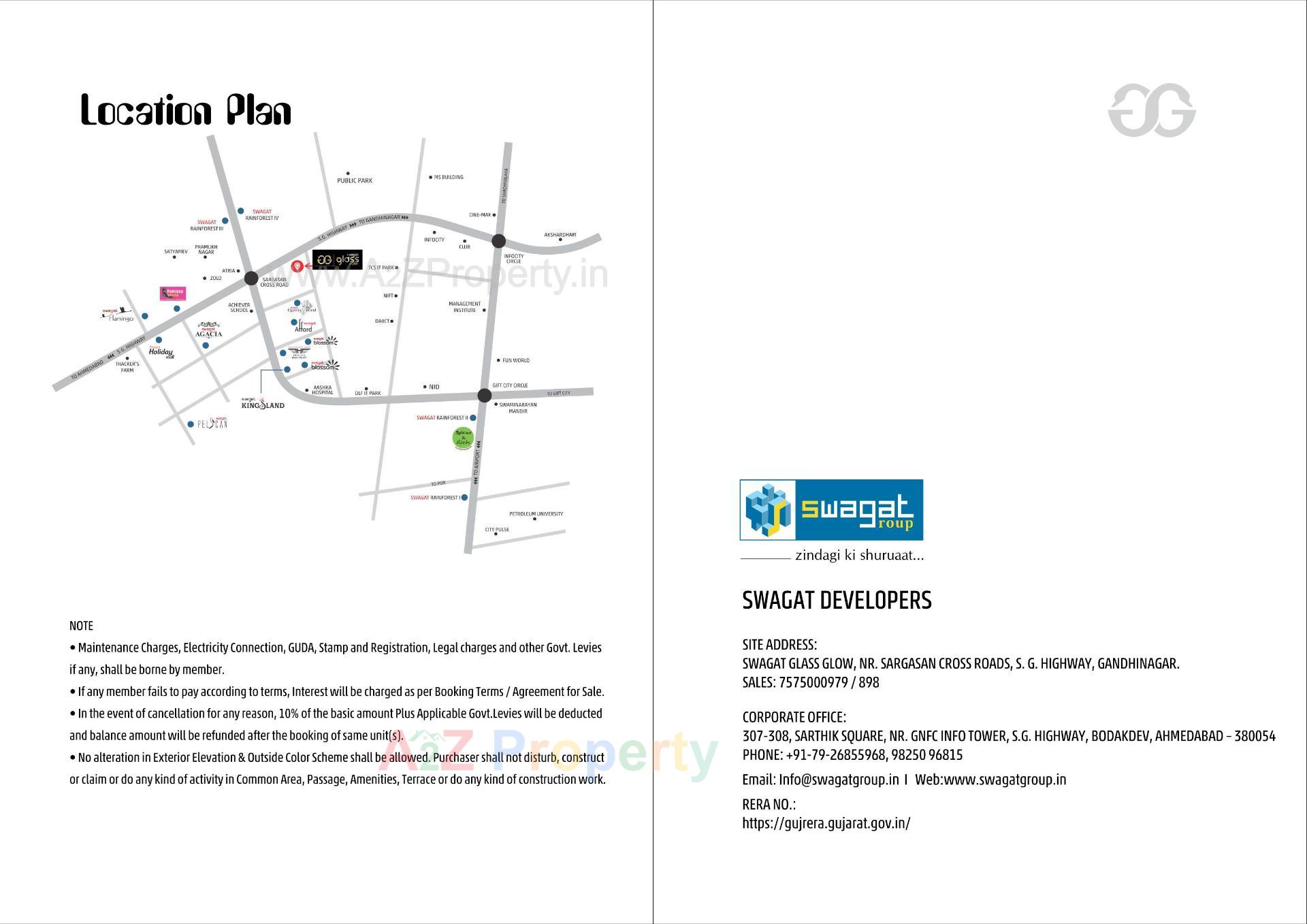  of real estate project Swagat Glassglow located at Sargasan, Gandhinagar, Gujarat
