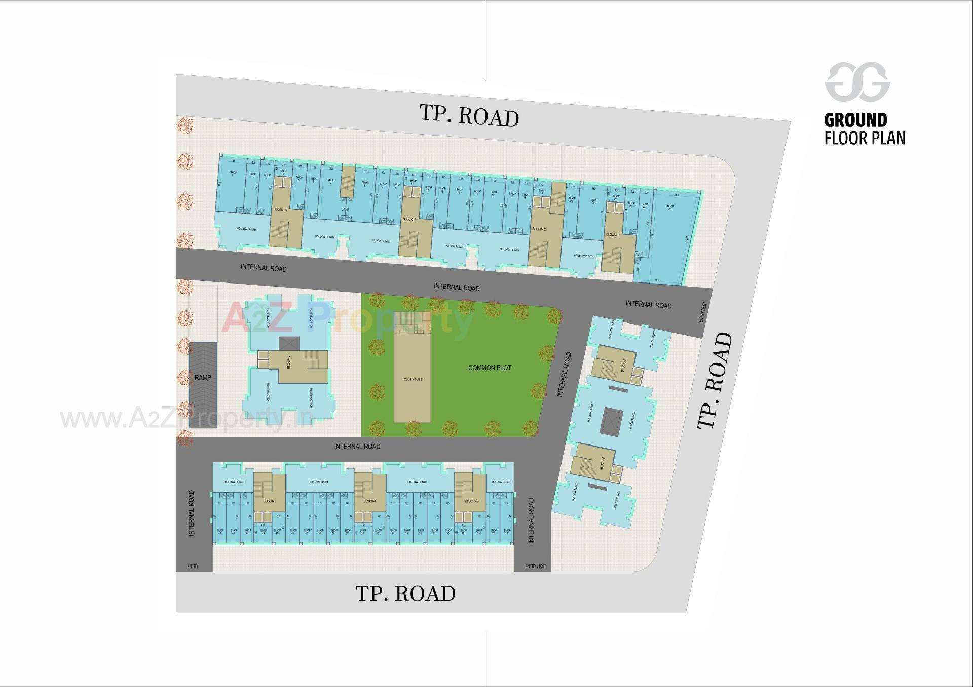Layout of real estate project Swagat Glassglow located at Sargasan, Gandhinagar, Gujarat