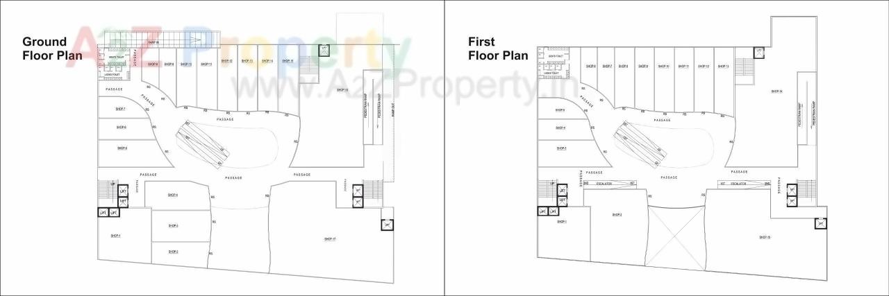 Layout of real estate project Swagat Holidaymall located at Sargasan, Gandhinagar, Gujarat