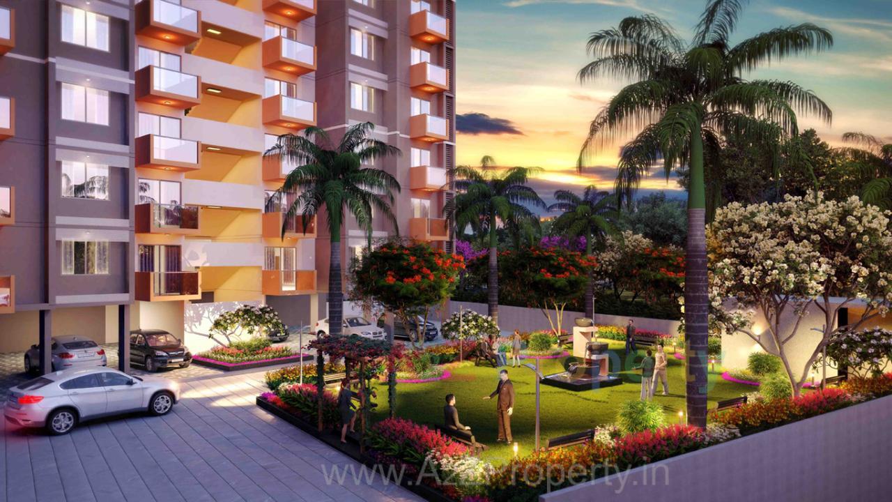 3D Elevation of real estate project Swagat Pelican located at Sargasan, Gandhinagar, Gujarat