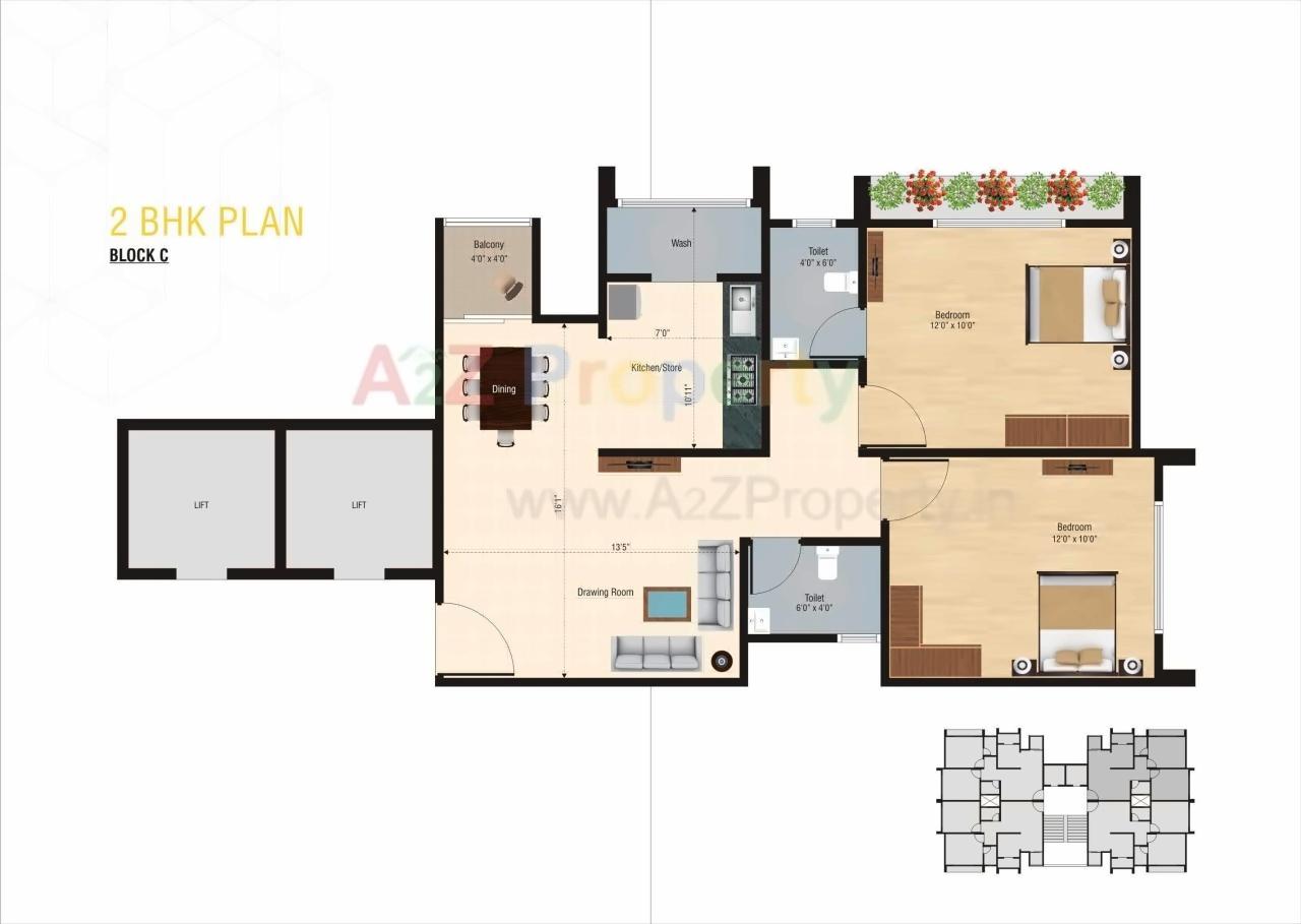 Layout of real estate project Swagat Pelican located at Sargasan, Gandhinagar, Gujarat