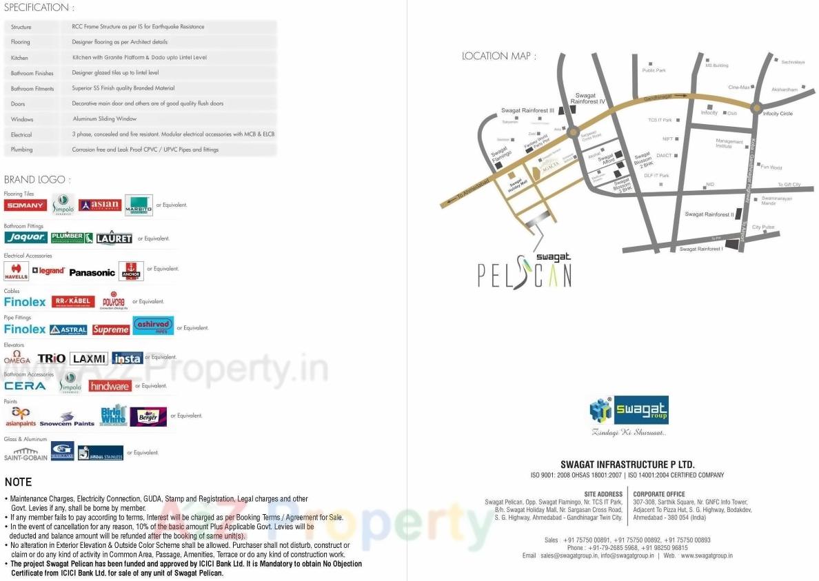  of real estate project Swagat Pelican located at Sargasan, Gandhinagar, Gujarat