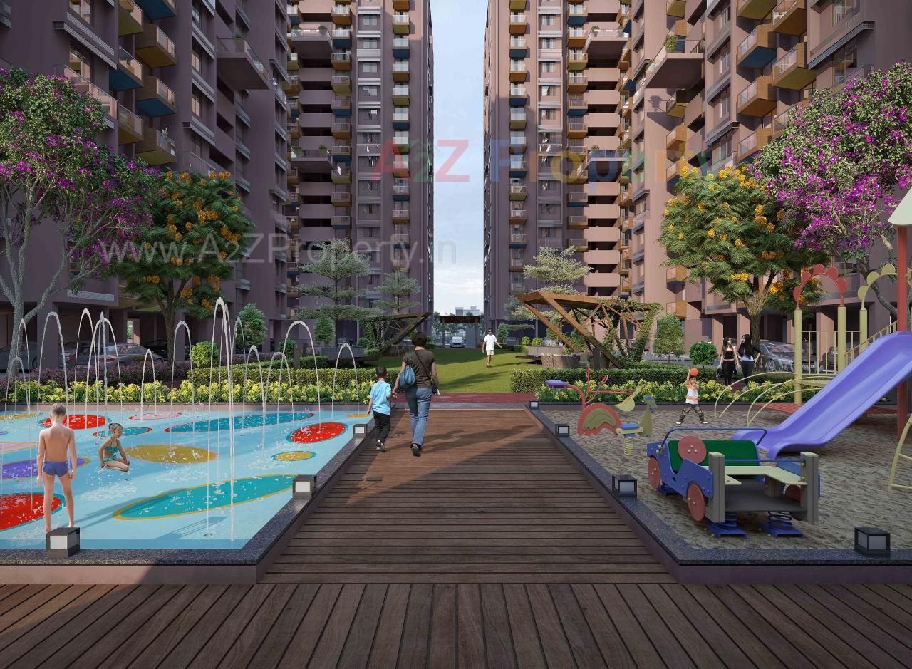 3D Elevation of real estate project Swagat Queen's Land located at Sargasan, Gandhinagar, Gujarat