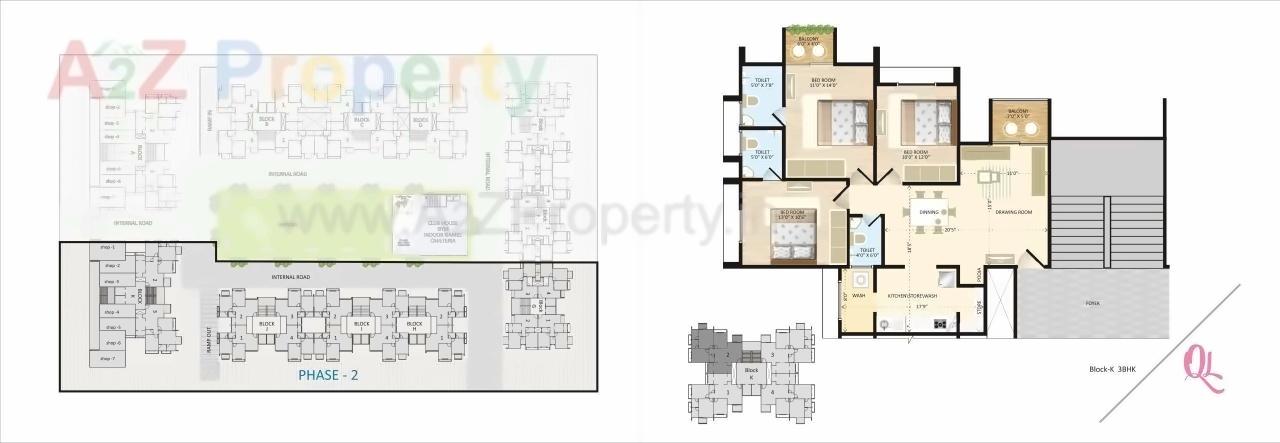 Layout of real estate project Swagat Queen'sland located at Sargasan, Gandhinagar, Gujarat