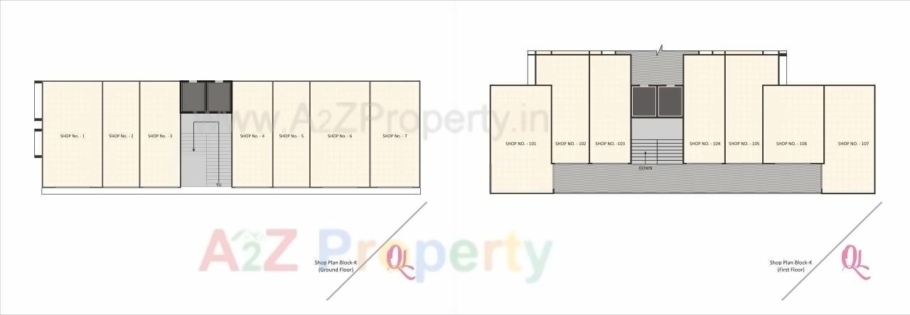 Layout of real estate project Swagat Queen'sland located at Sargasan, Gandhinagar, Gujarat