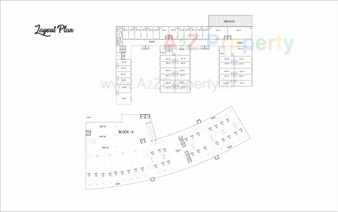 Layout of real estate project Swagat Twincity Highstreet located at Sargasan, Gandhinagar, Gujarat