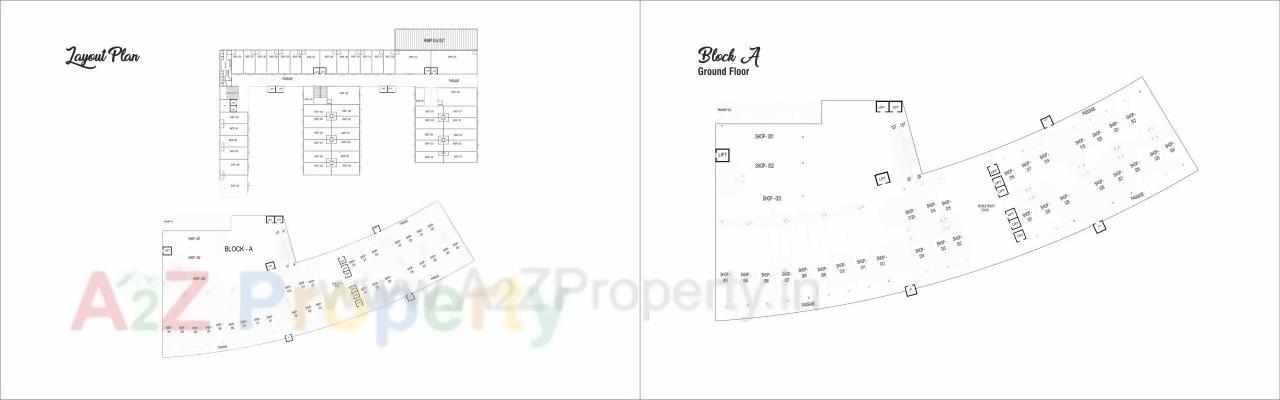 Layout of real estate project Swagat Twincity Highstreet located at Sargasan, Gandhinagar, Gujarat