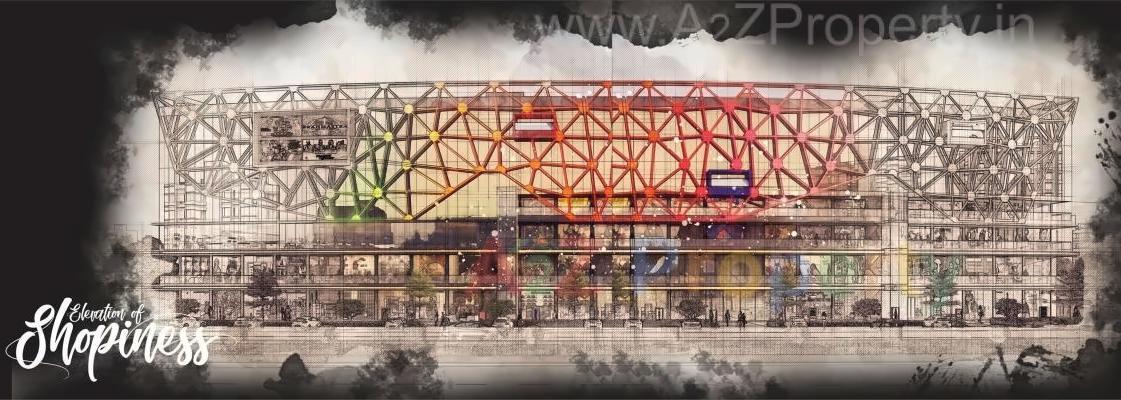 3D Elevation of real estate project Swagat Twincity Highstreet located at Sargasan, Gandhinagar, Gujarat