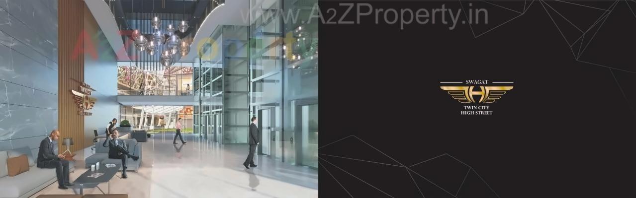 3D Elevation of real estate project Swagat Twincity Highstreet located at Sargasan, Gandhinagar, Gujarat