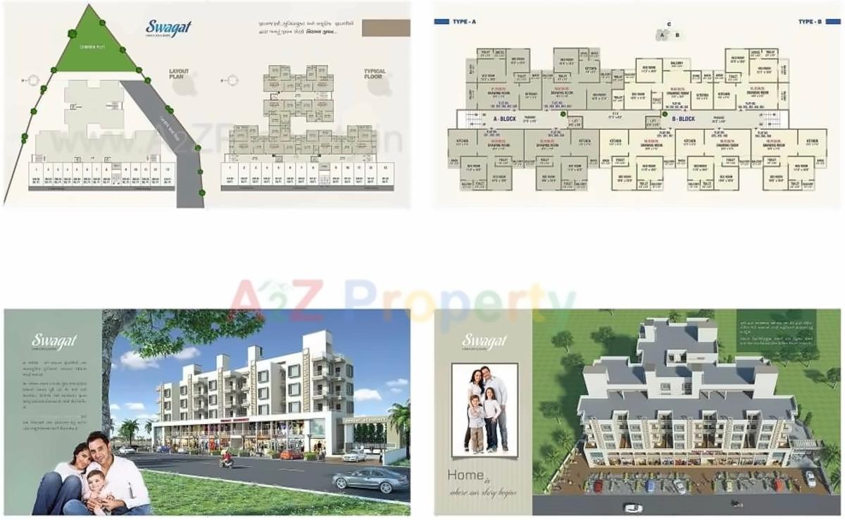Layout of real estate project Swagat located at Mansa, Gandhinagar, Gujarat