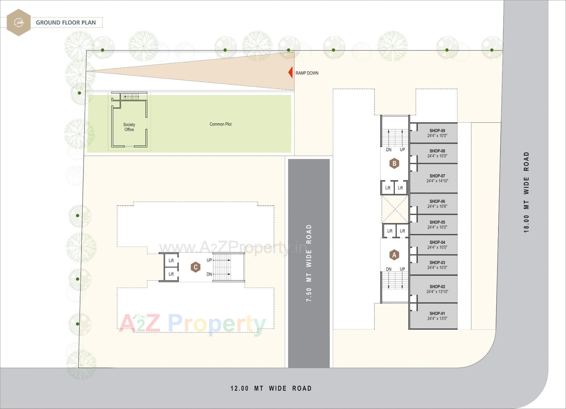 Layout of real estate project Swamev Imperia located at Sargasan, Gandhinagar, Gujarat