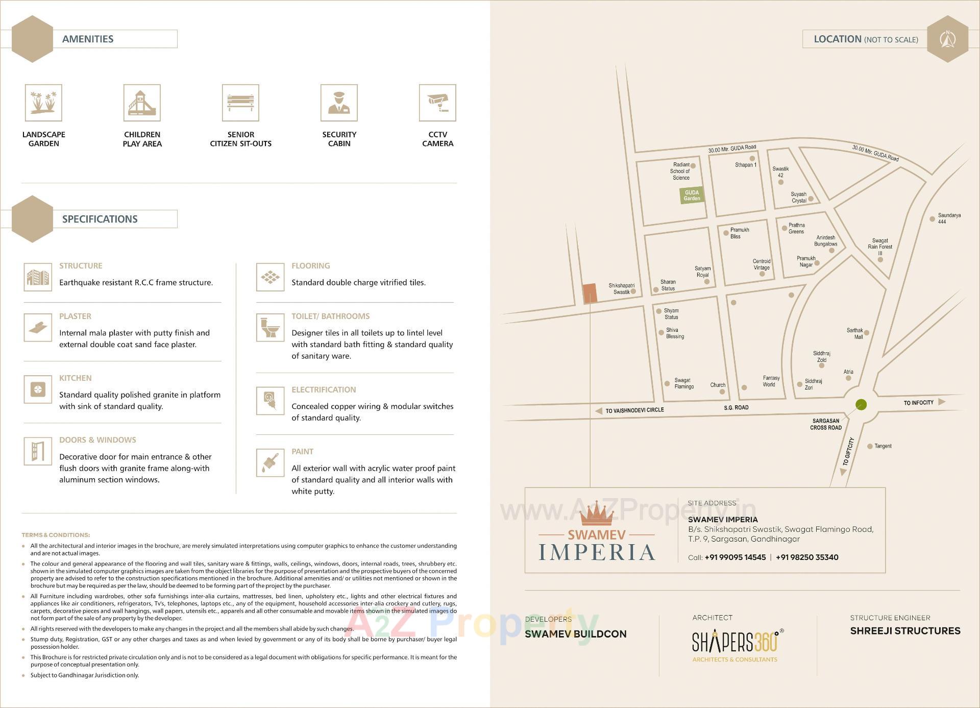  of real estate project Swamev Imperia located at Sargasan, Gandhinagar, Gujarat