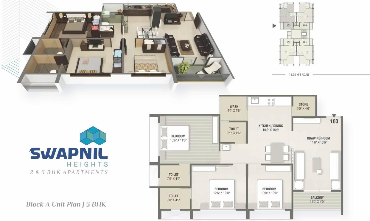 Layout of real estate project Swapnil Heights located at Dehgam, Gandhinagar, Gujarat