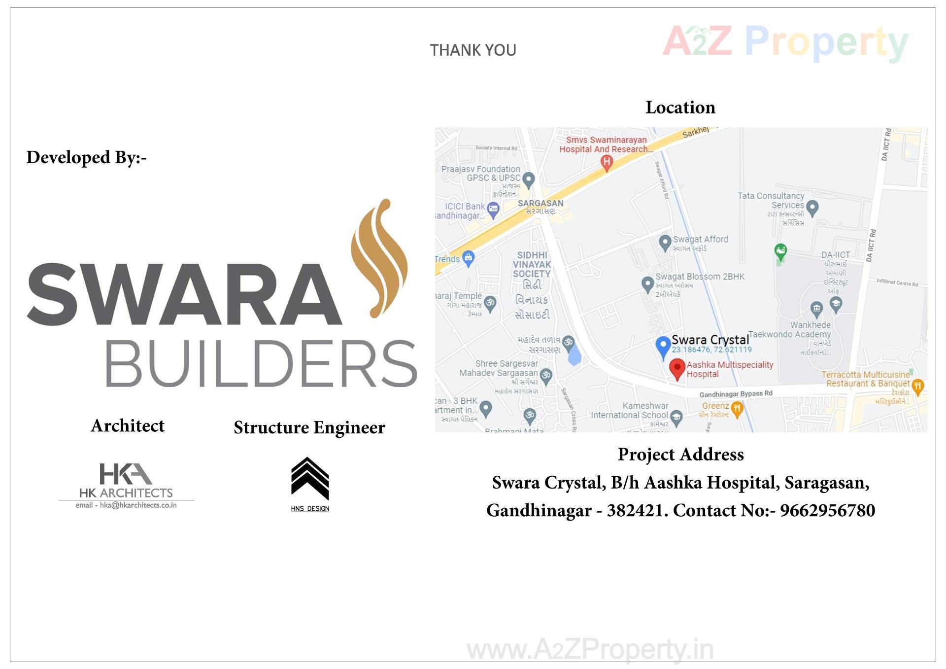  of real estate project Swara Crystal located at Sargasan, Gandhinagar, Gujarat