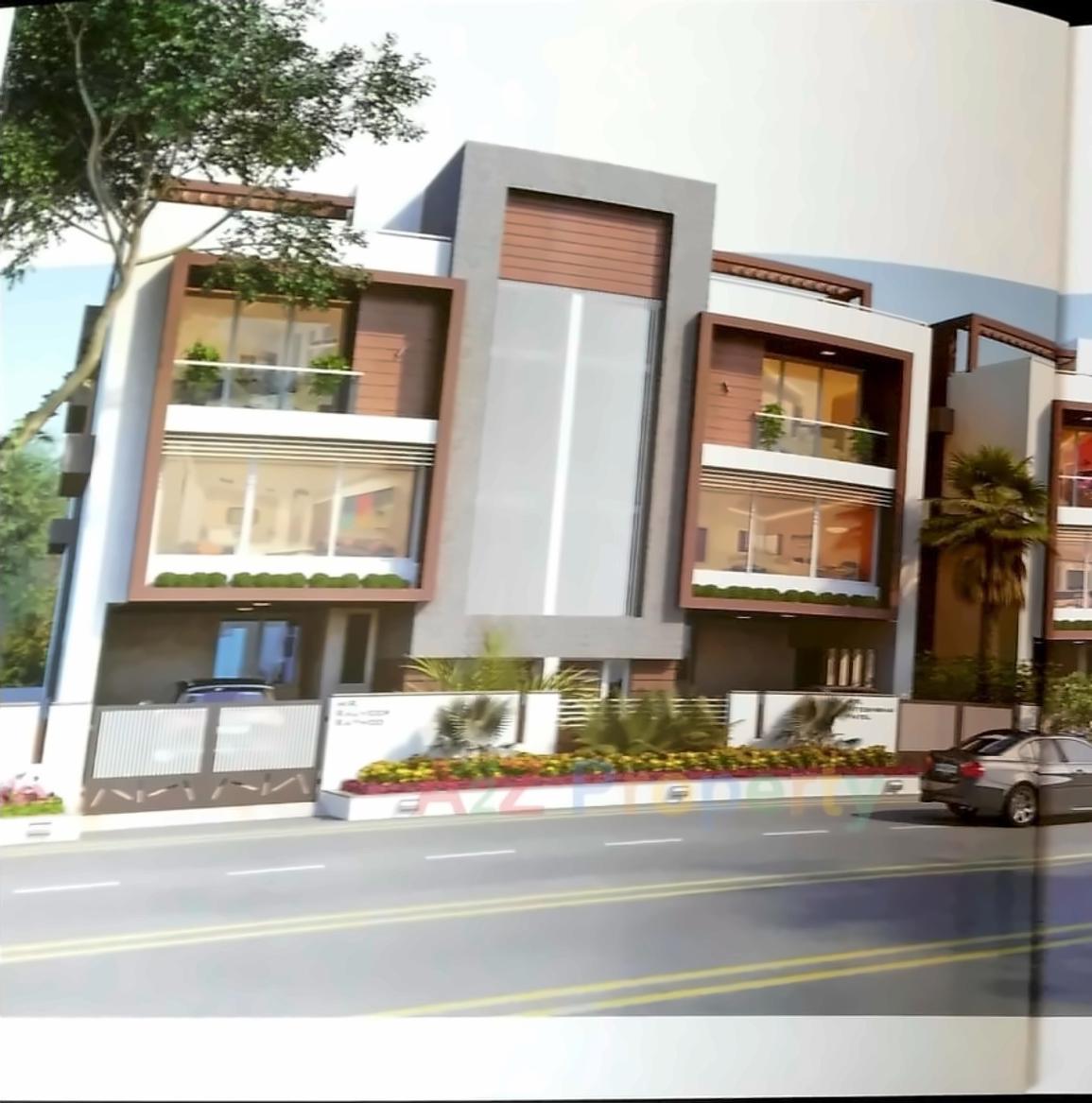 3D Elevation of real estate project Swara Homes located at Kudasan, Gandhinagar, Gujarat