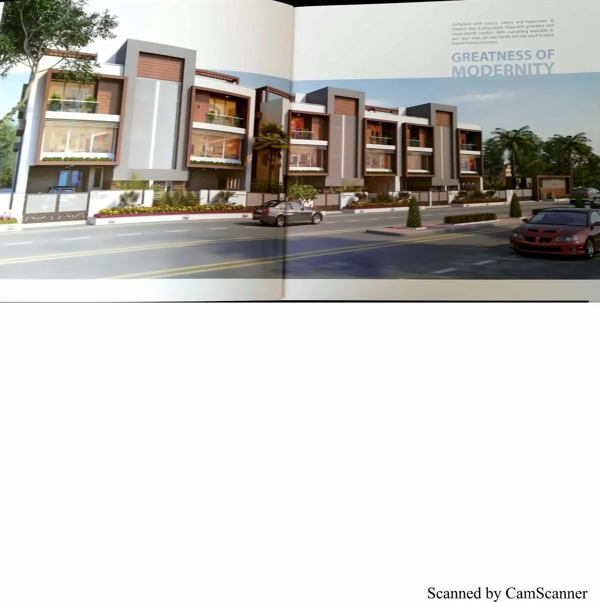 3D Elevation of real estate project Swara Homes located at Kudasan, Gandhinagar, Gujarat