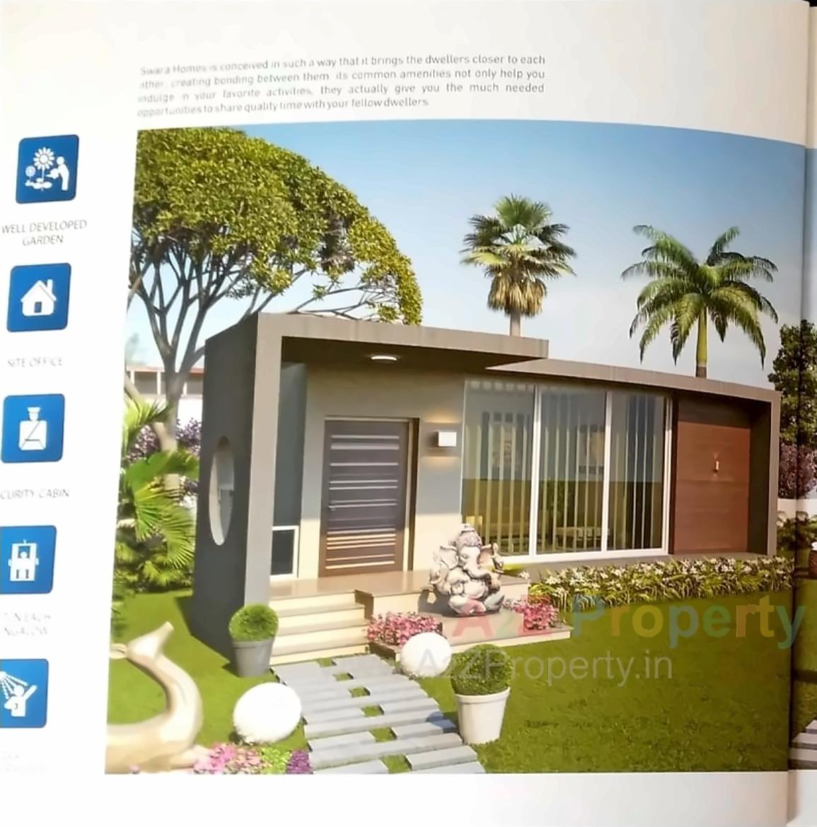 3D Elevation of real estate project Swara Homes located at Kudasan, Gandhinagar, Gujarat