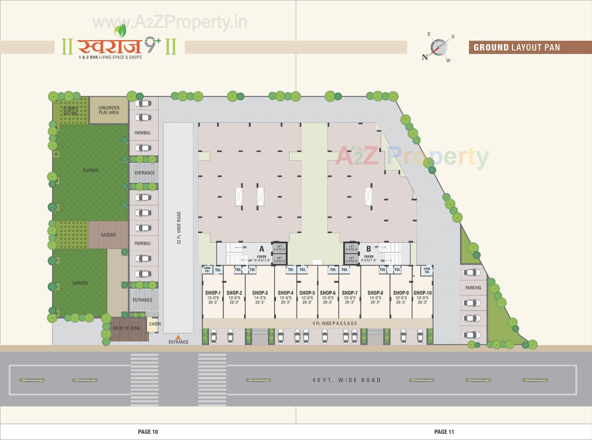 Layout of real estate project Swaraj9+ located at Pethapur, Gandhinagar, Gujarat