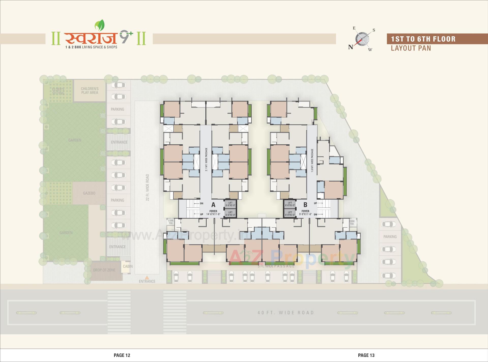 Layout of real estate project Swaraj9+ located at Pethapur, Gandhinagar, Gujarat