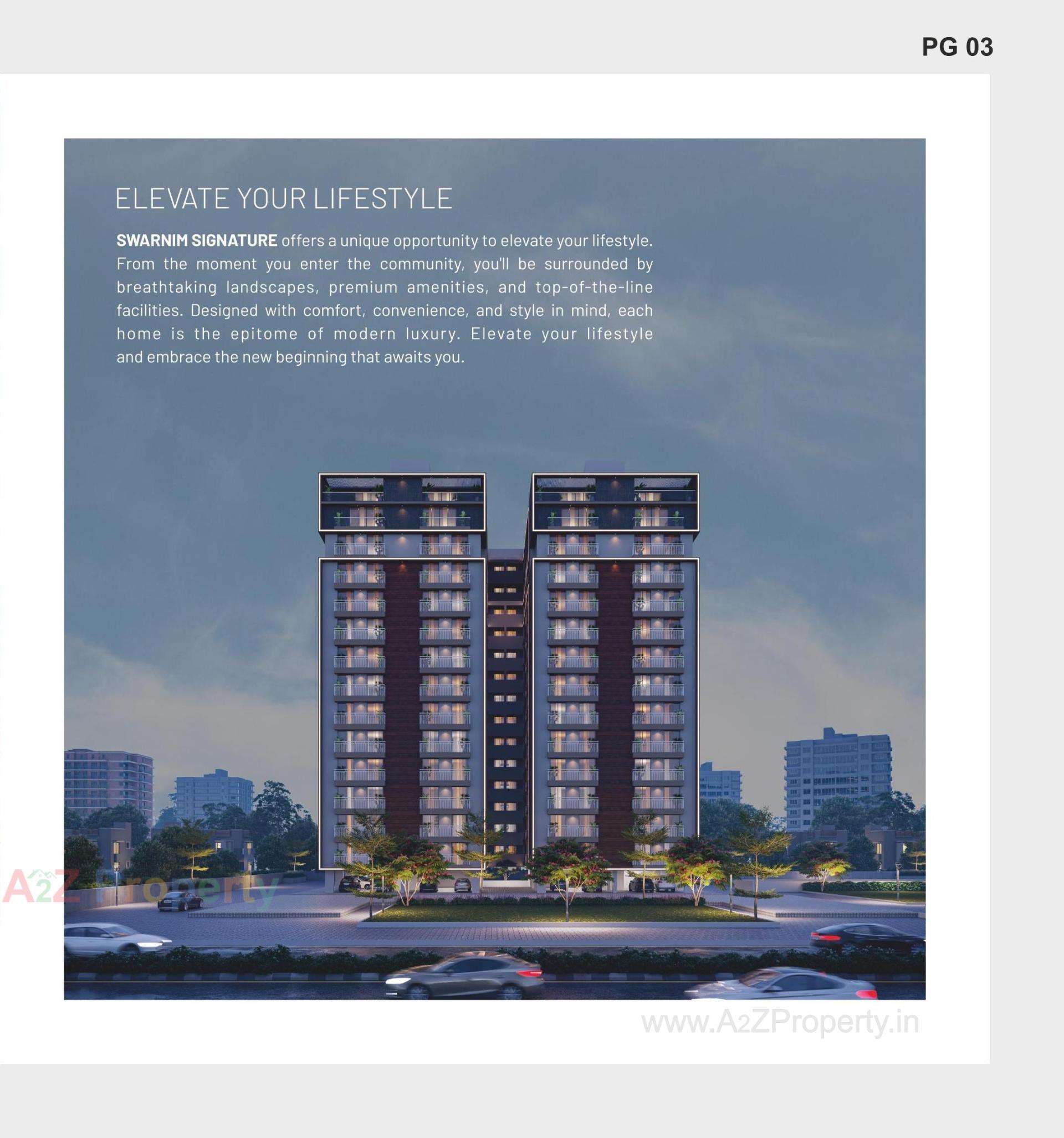 3D Elevation of real estate project Swarnim Paradise located at Vavol, Gandhinagar, Gujarat