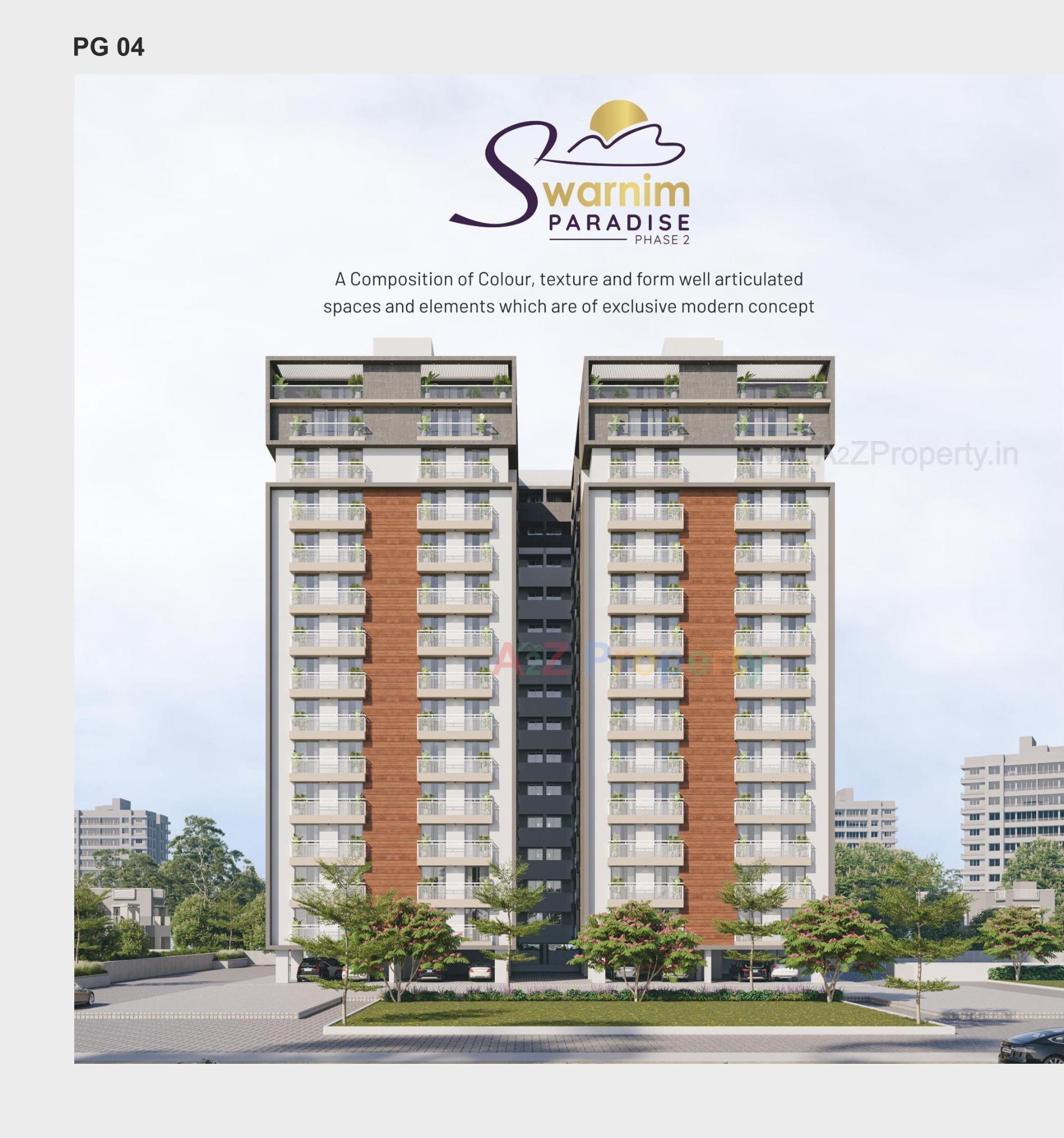 3D Elevation of real estate project Swarnim Paradise located at Vavol, Gandhinagar, Gujarat