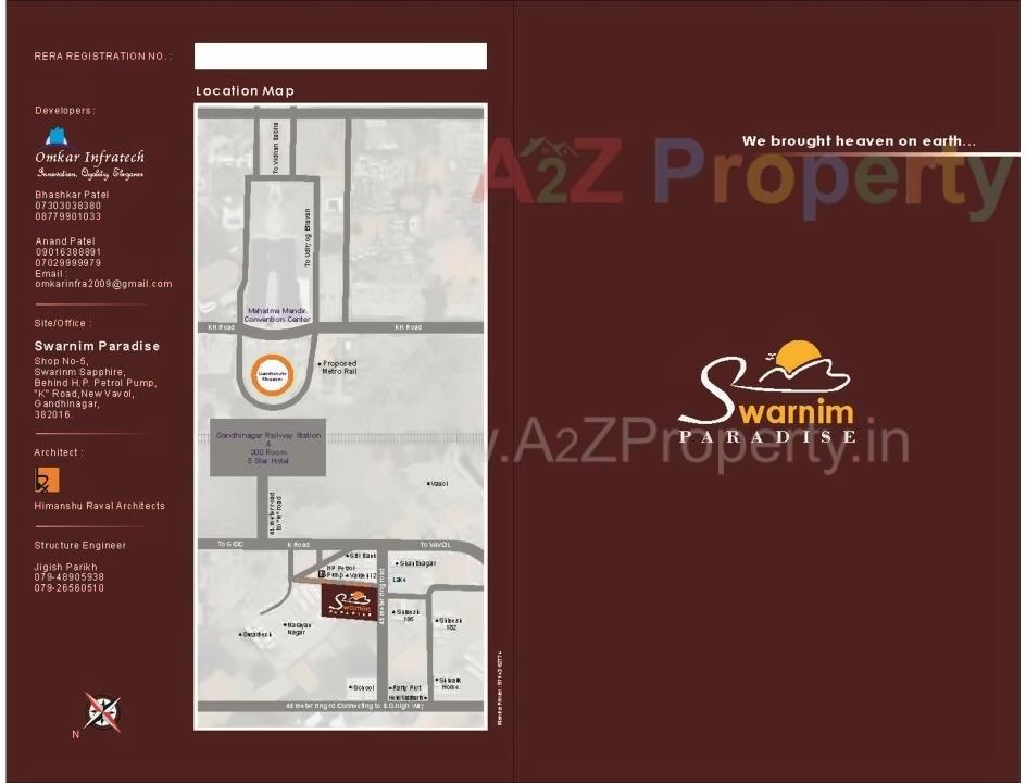  of real estate project Swarnim Paradise located at Vavol, Gandhinagar, Gujarat