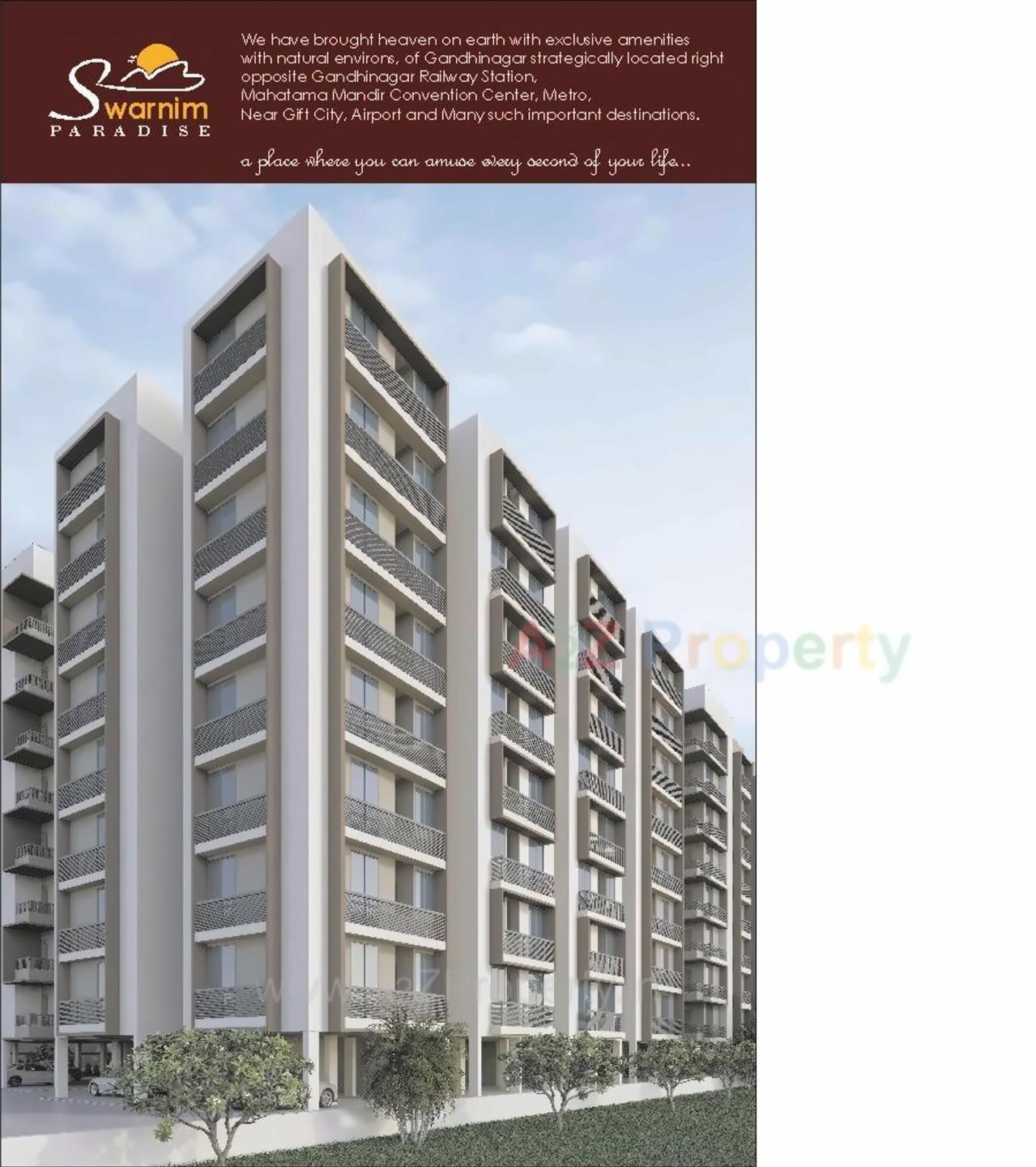 3D Elevation of real estate project Swarnim Paradise located at Vavol, Gandhinagar, Gujarat