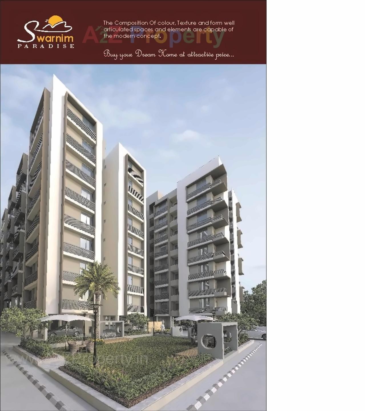 3D Elevation of real estate project Swarnim Paradise located at Vavol, Gandhinagar, Gujarat