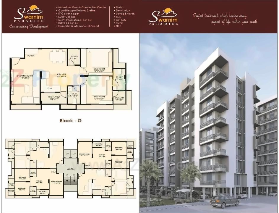 Layout of real estate project Swarnim Paradise located at Vavol, Gandhinagar, Gujarat