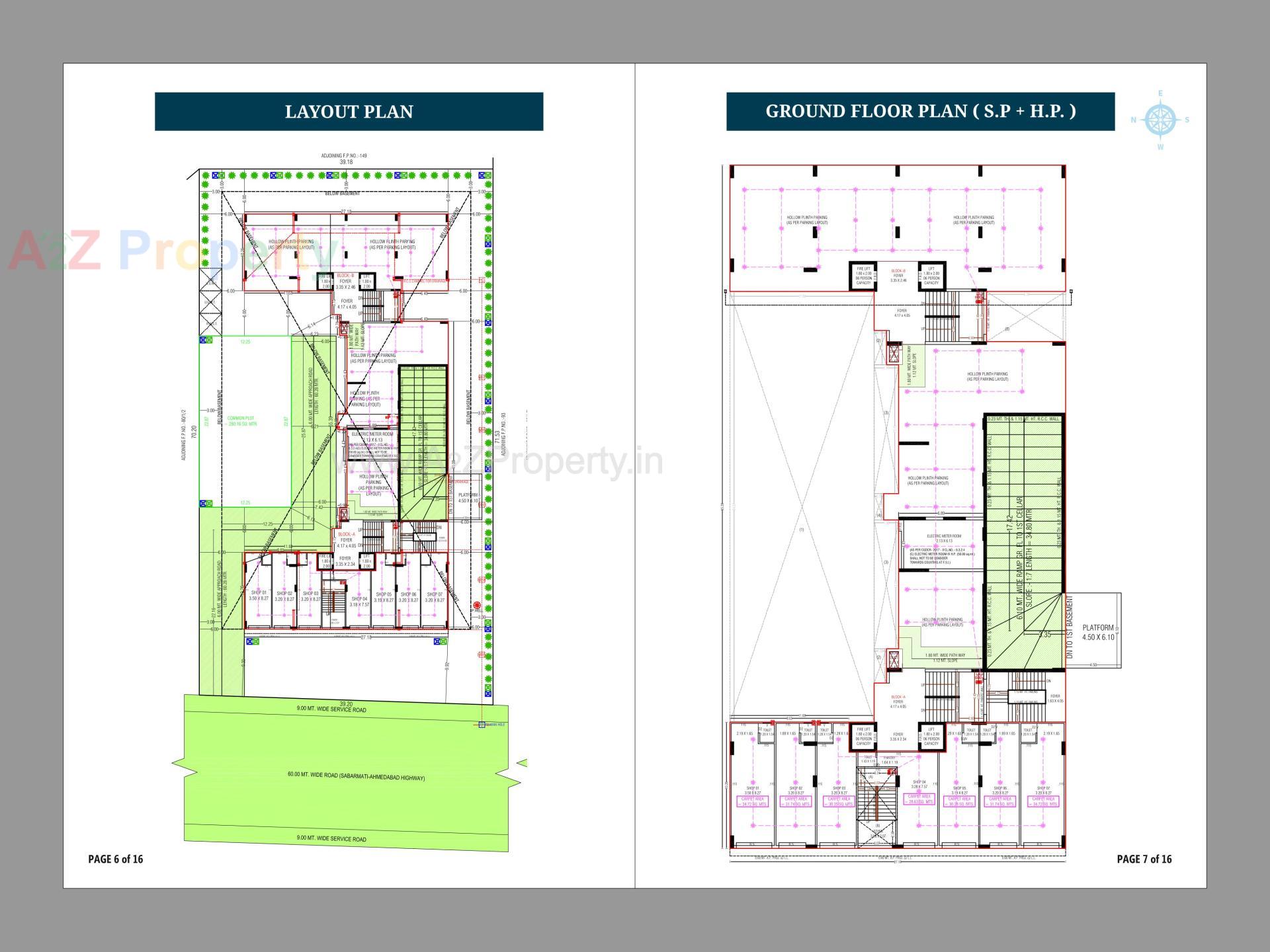 Layout of real estate project Swarnim Skyline located at Adalaj, Gandhinagar, Gujarat