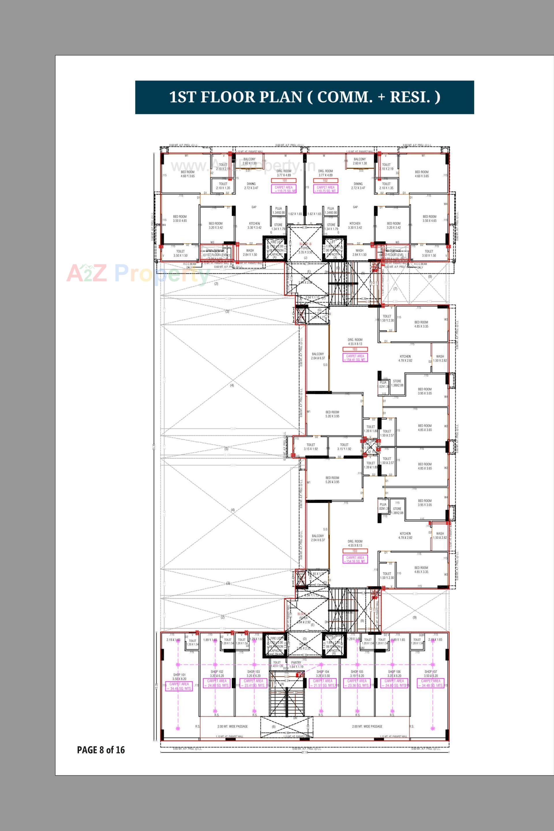 Layout of real estate project Swarnim Skyline located at Adalaj, Gandhinagar, Gujarat