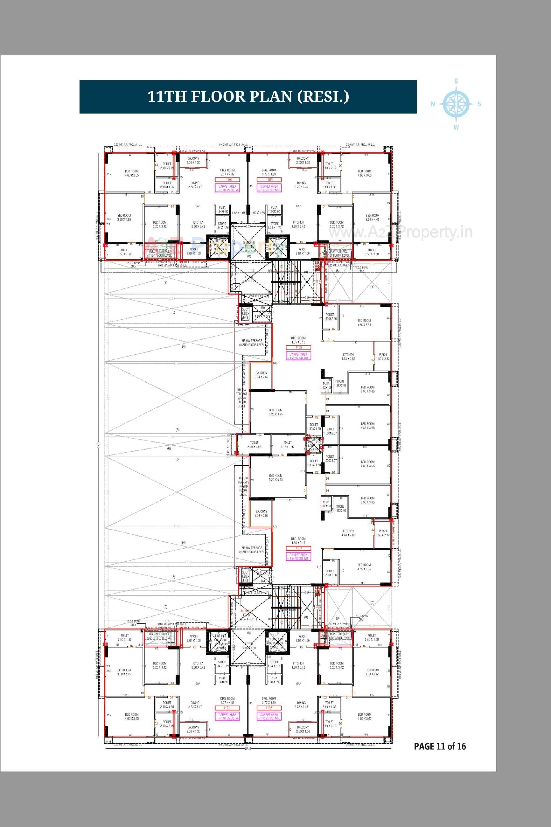 Layout of real estate project Swarnim Skyline located at Adalaj, Gandhinagar, Gujarat