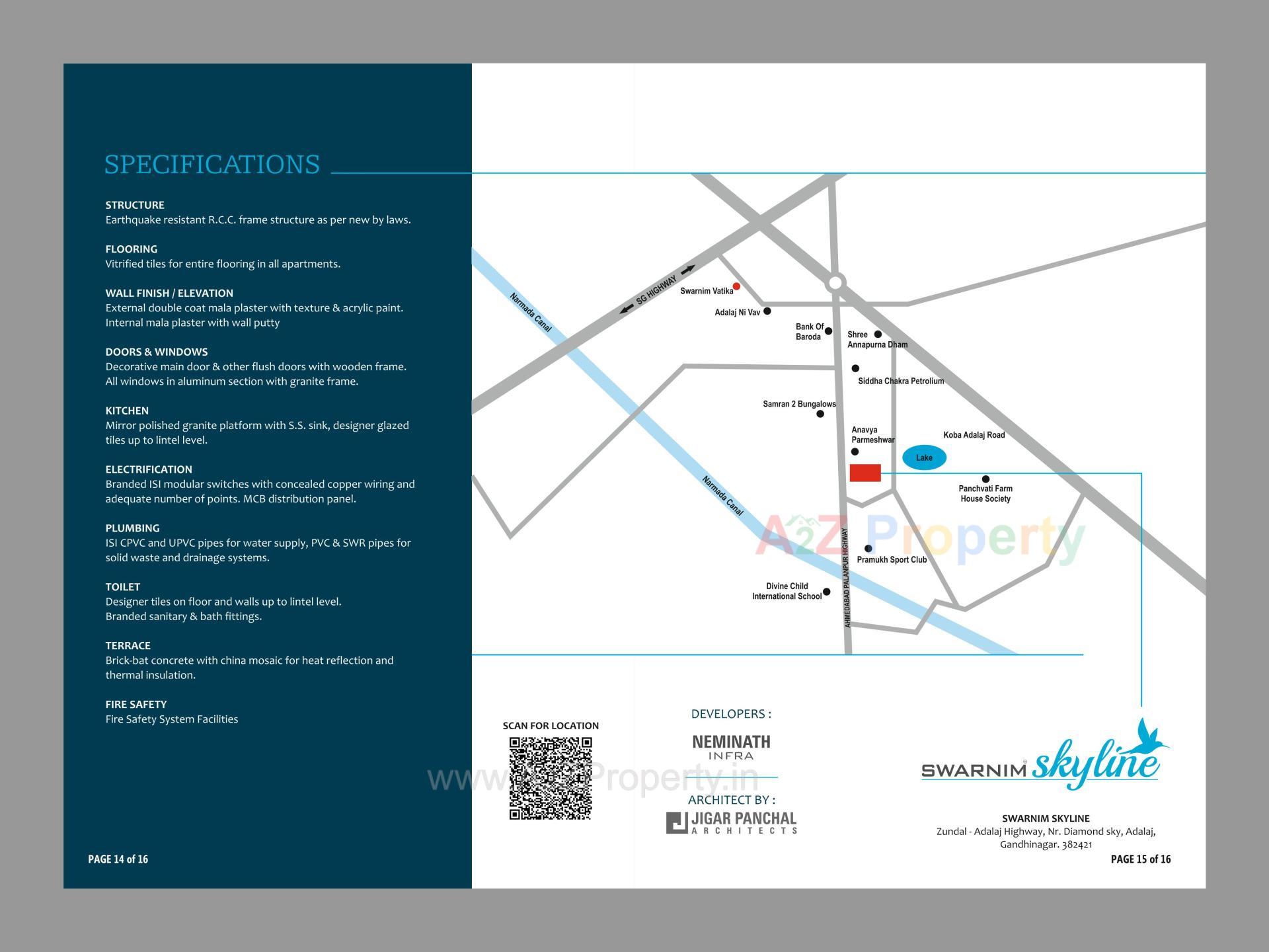  of real estate project Swarnim Skyline located at Adalaj, Gandhinagar, Gujarat
