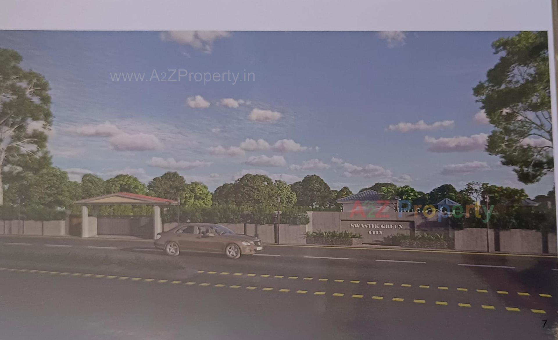 3D Elevation of real estate project Swastik Green City located at Pethapur, Gandhinagar, Gujarat