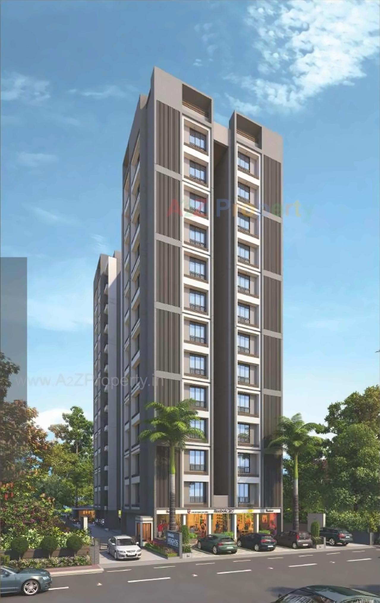 3D Elevation of real estate project Swastik Heights located at Zundal, Gandhinagar, Gujarat