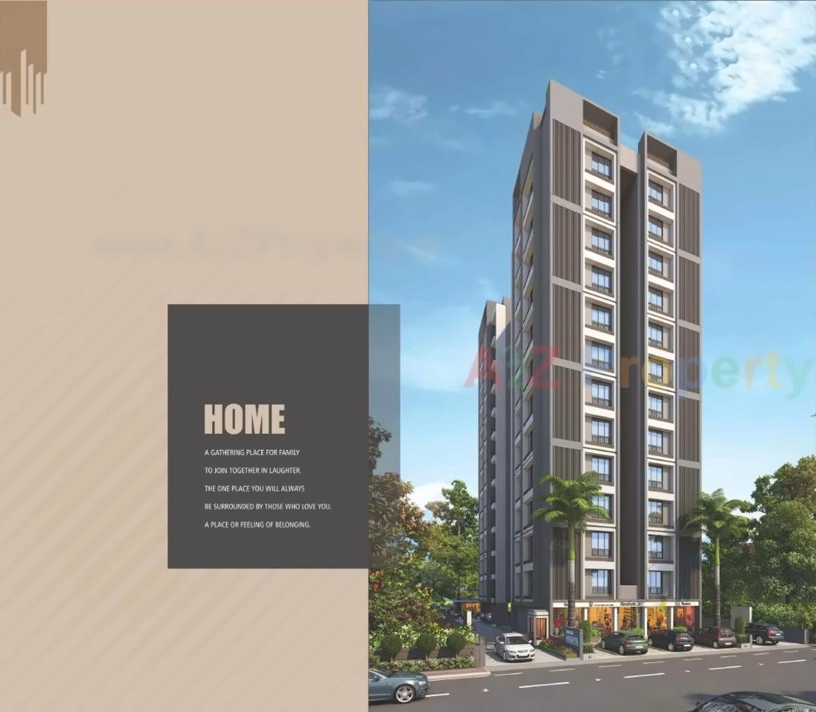 3D Elevation of real estate project Swastik Heights located at Zundal, Gandhinagar, Gujarat