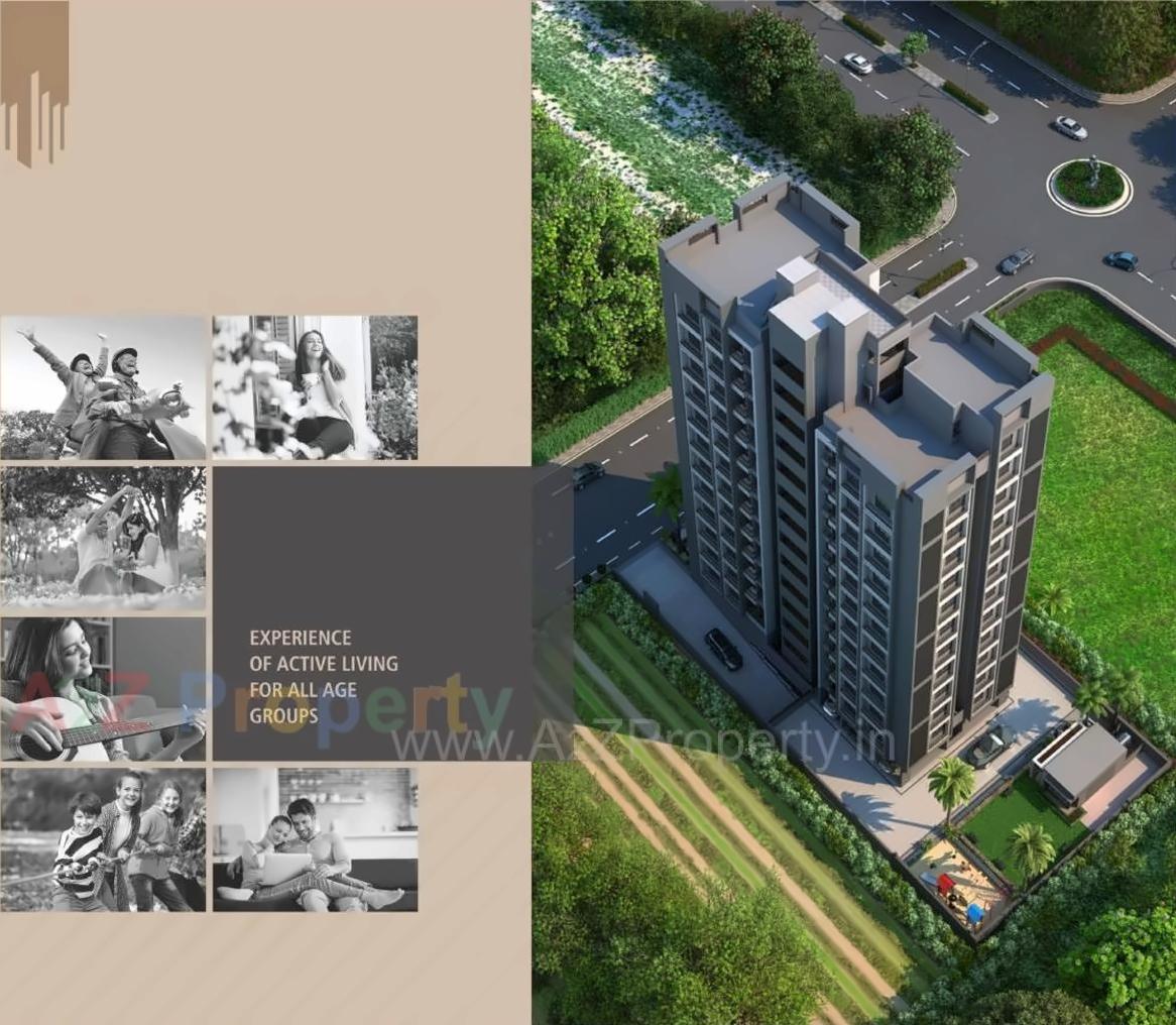 3D Elevation of real estate project Swastik Heights located at Zundal, Gandhinagar, Gujarat