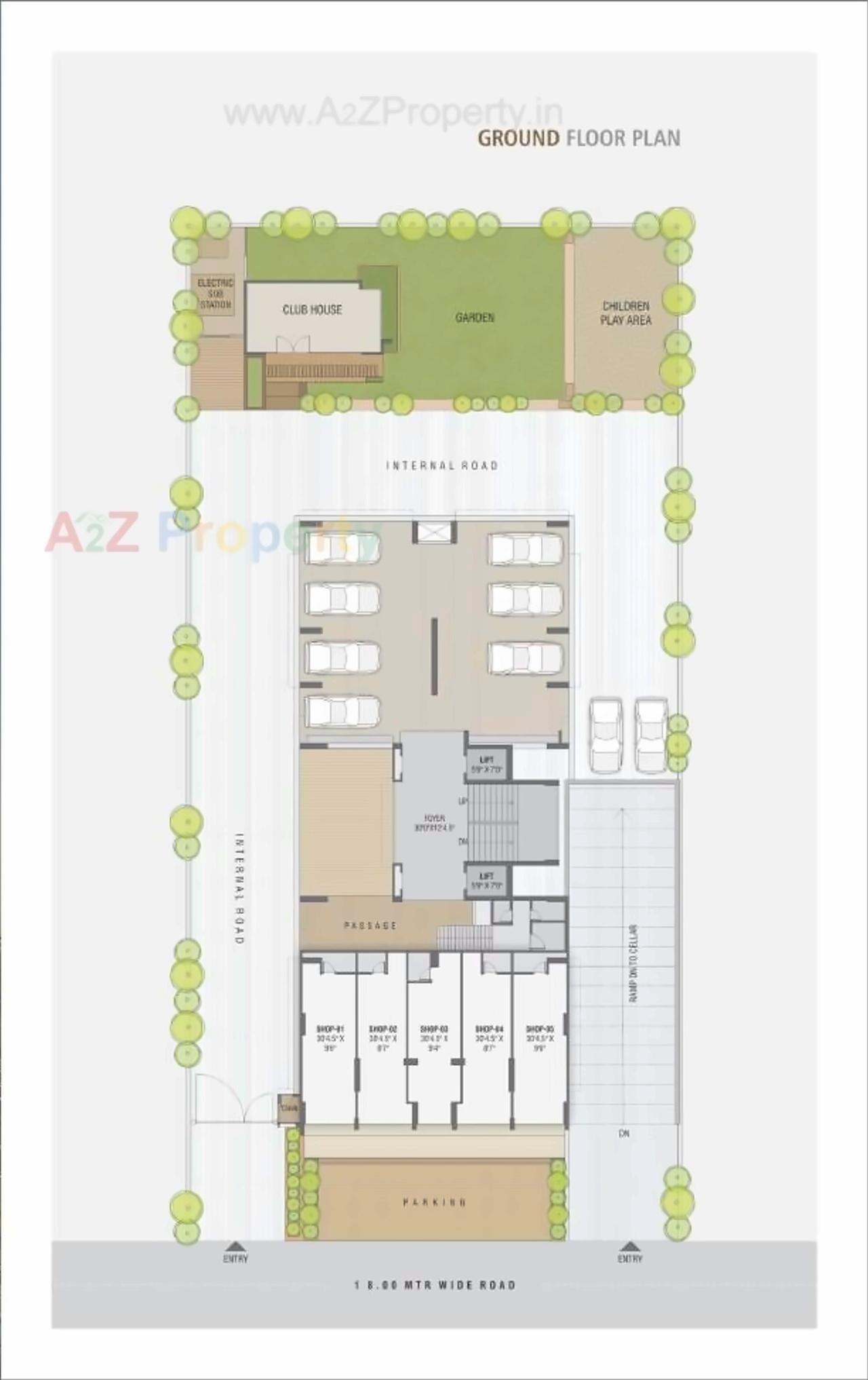Layout of real estate project Swastik Heights located at Zundal, Gandhinagar, Gujarat