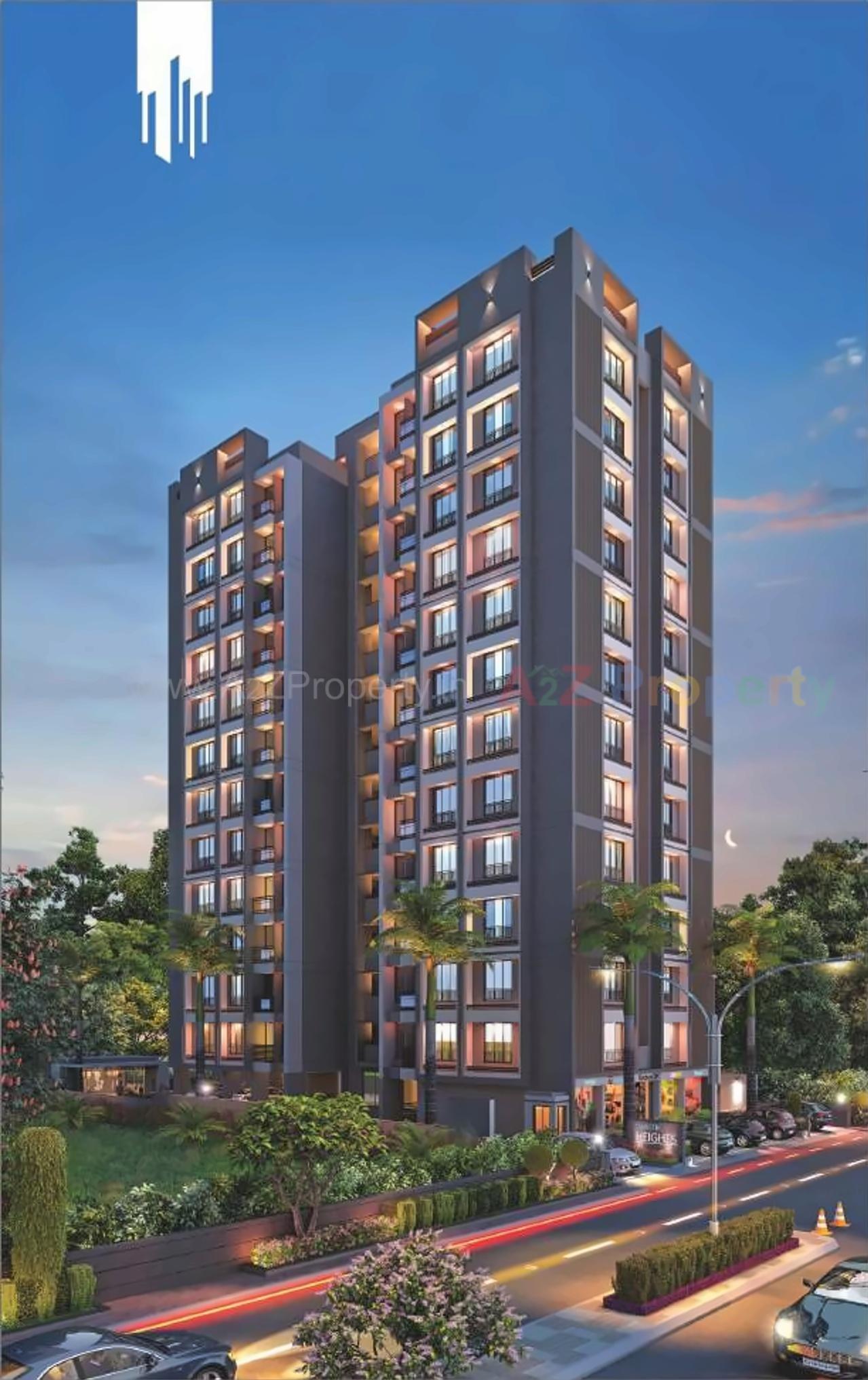 3D Elevation of real estate project Swastik Heights located at Zundal, Gandhinagar, Gujarat