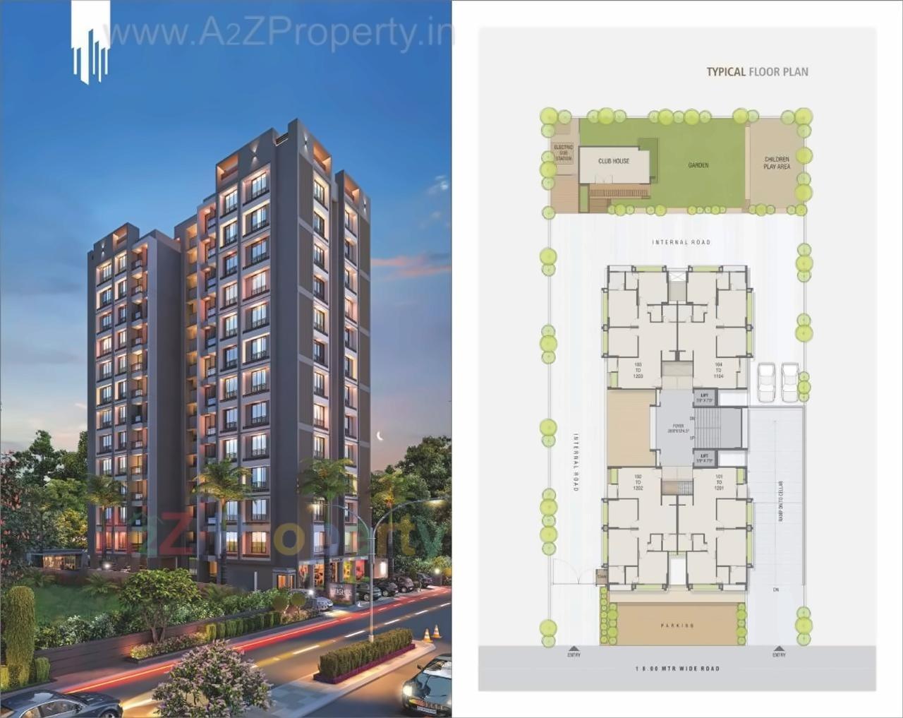 Layout of real estate project Swastik Heights located at Zundal, Gandhinagar, Gujarat