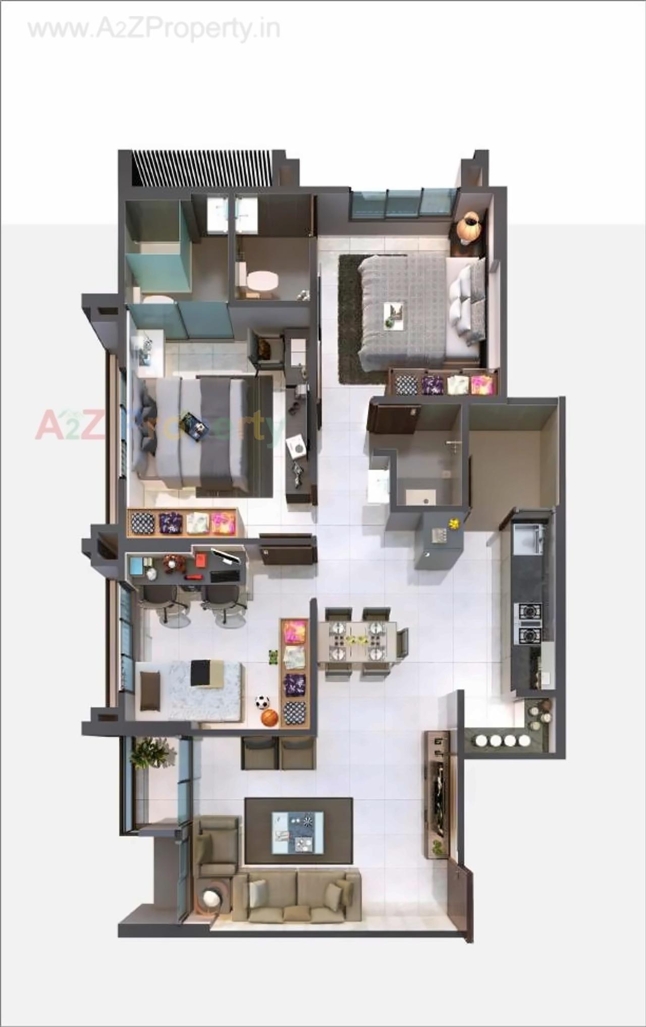 Layout of real estate project Swastik Heights located at Zundal, Gandhinagar, Gujarat