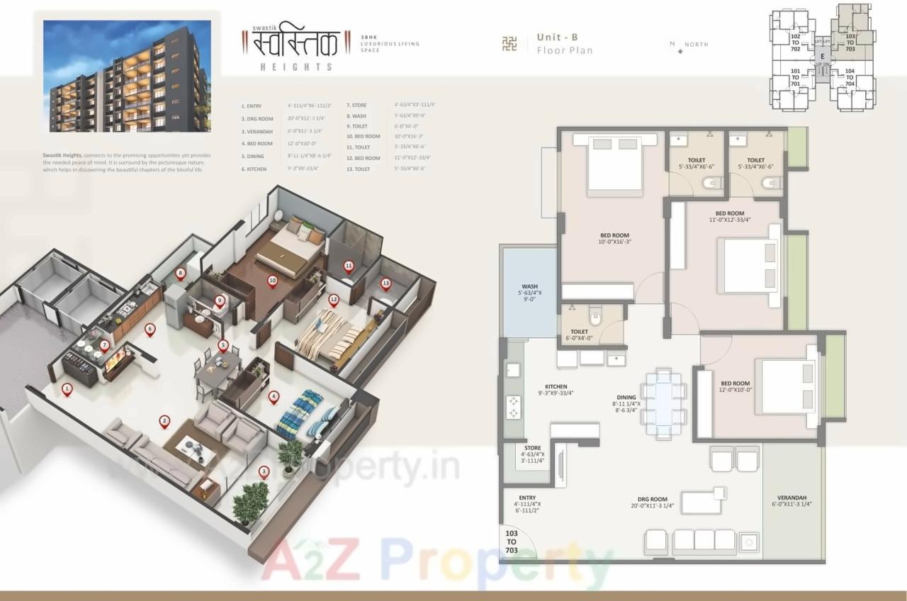 Layout of real estate project Swastik Heights located at Dehgam, Gandhinagar, Gujarat
