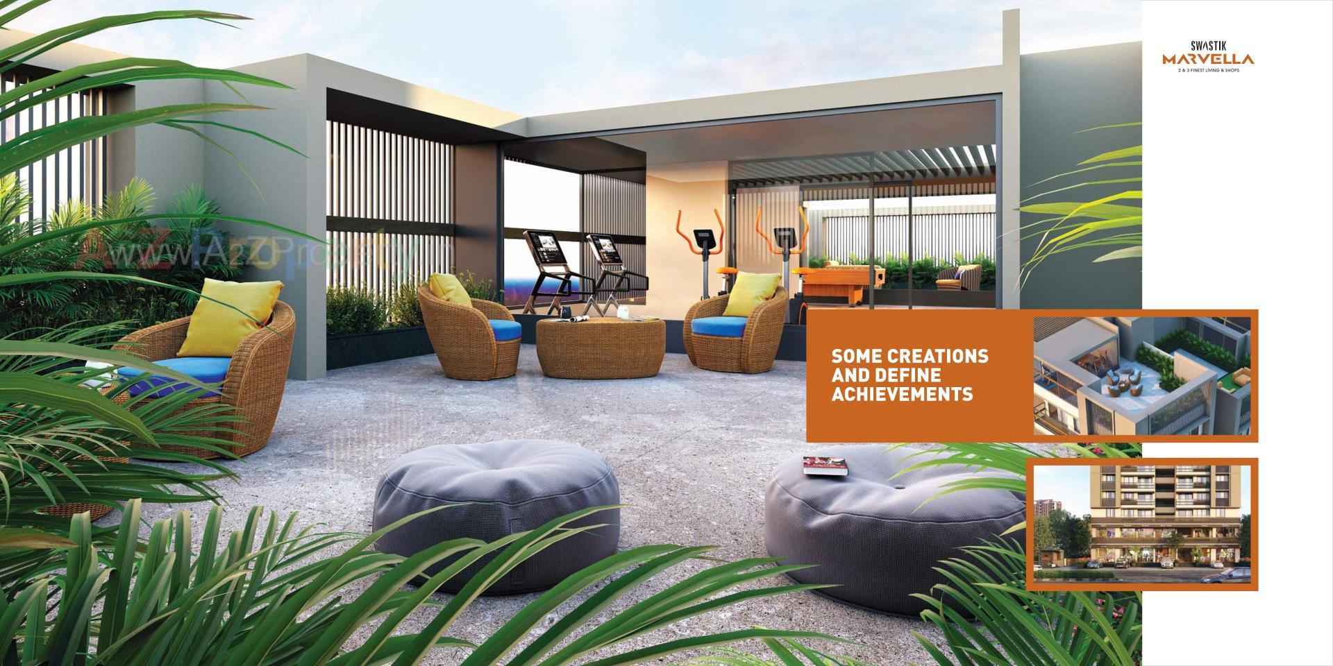 3D Elevation of real estate project Swastik Marvella located at Zundal, Gandhinagar, Gujarat