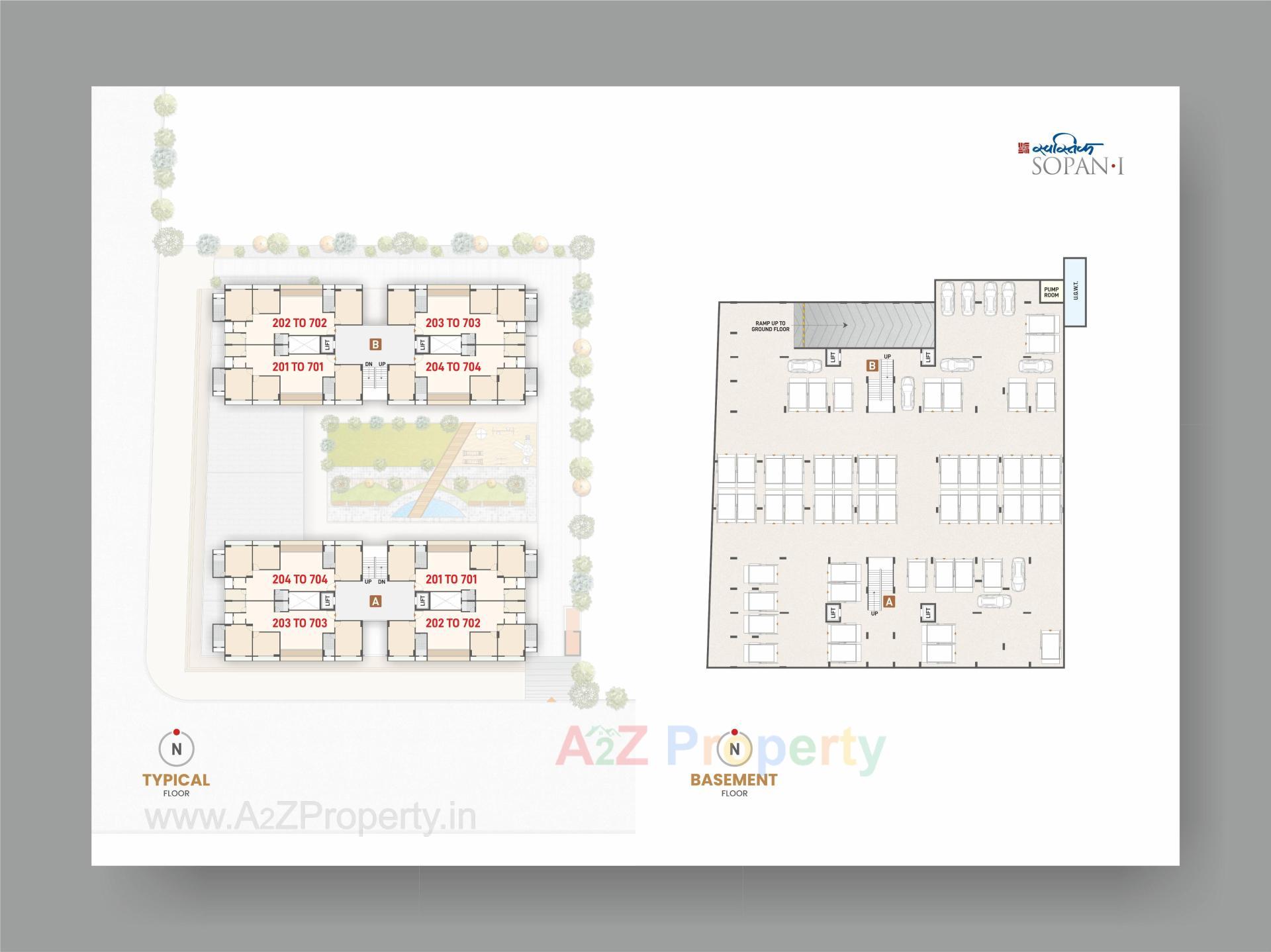 Layout of real estate project Swastik Sopan located at Kudasan, Gandhinagar, Gujarat