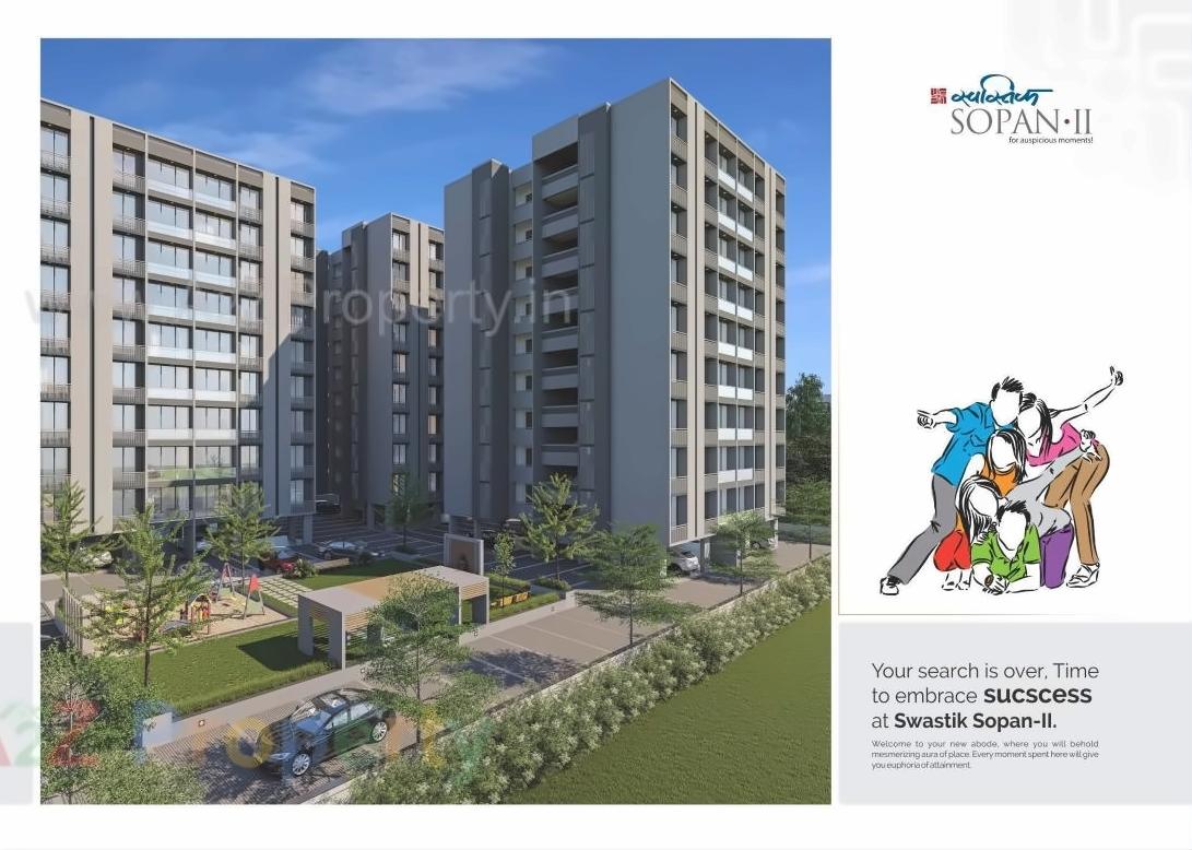 3D Elevation of real estate project Swastik Sopan located at Randesan, Gandhinagar, Gujarat